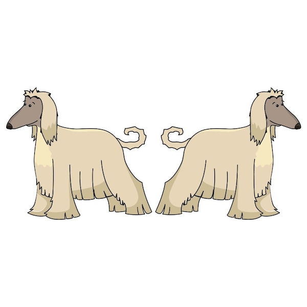 Afghan Hound Dog Decal, Dog Lover Decor Vinyl Sticker